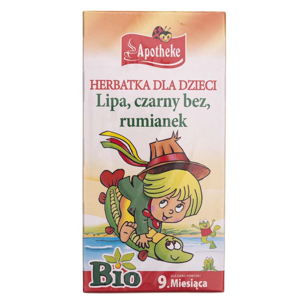 Apotheke Bio Tea for Children Linden, Elderflower, Chamomile - 20 Sachets