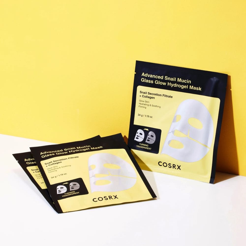 COSRX Advanced Snail Mucin Glass Glow Hydrogel Mask - 3 Pieces