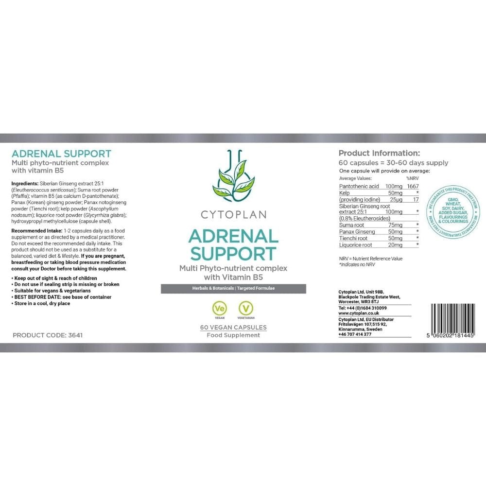 Cytoplan Adrenal Support - 60 Capsules