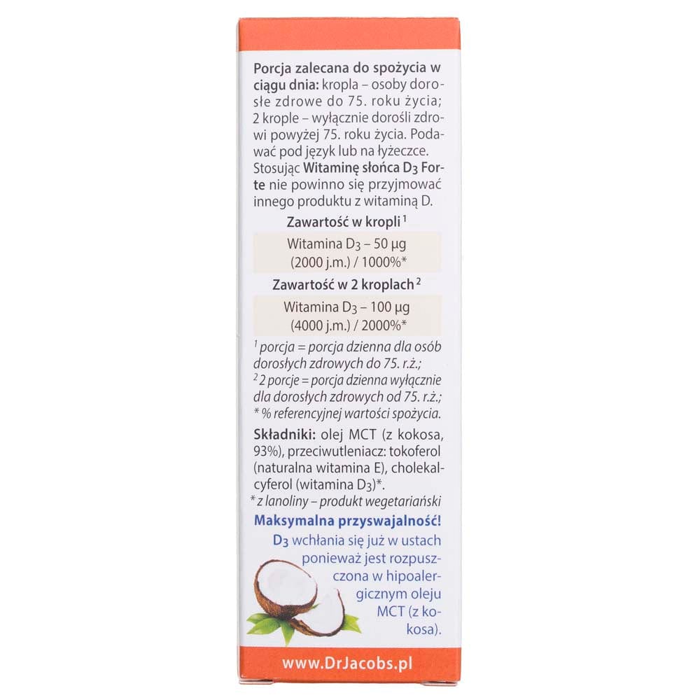 Dr. Jacob's Vitamin D3 FORTE, drops - 20 ml