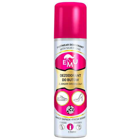 EMU 2-in-1 Shoe Deodorant with Silver Ions - 150 ml