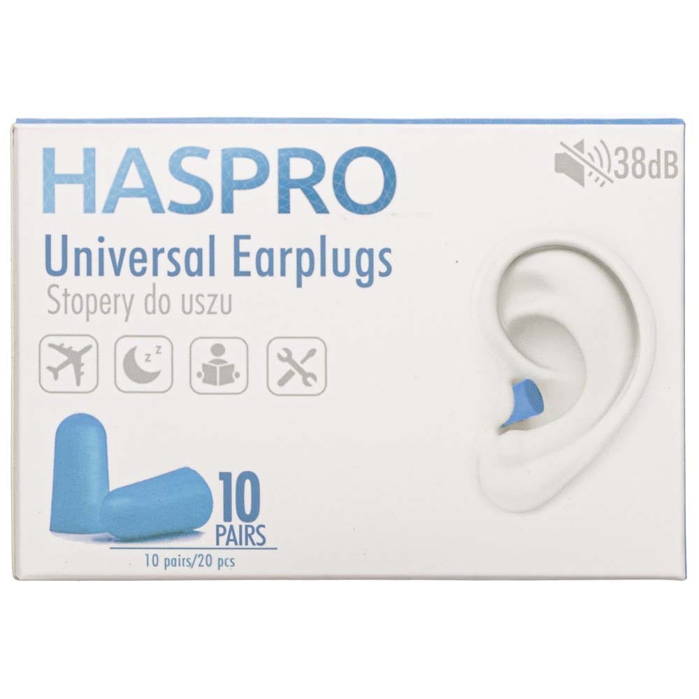Haspro Multi10 Universal Earplugs Blue - 10 Pairs