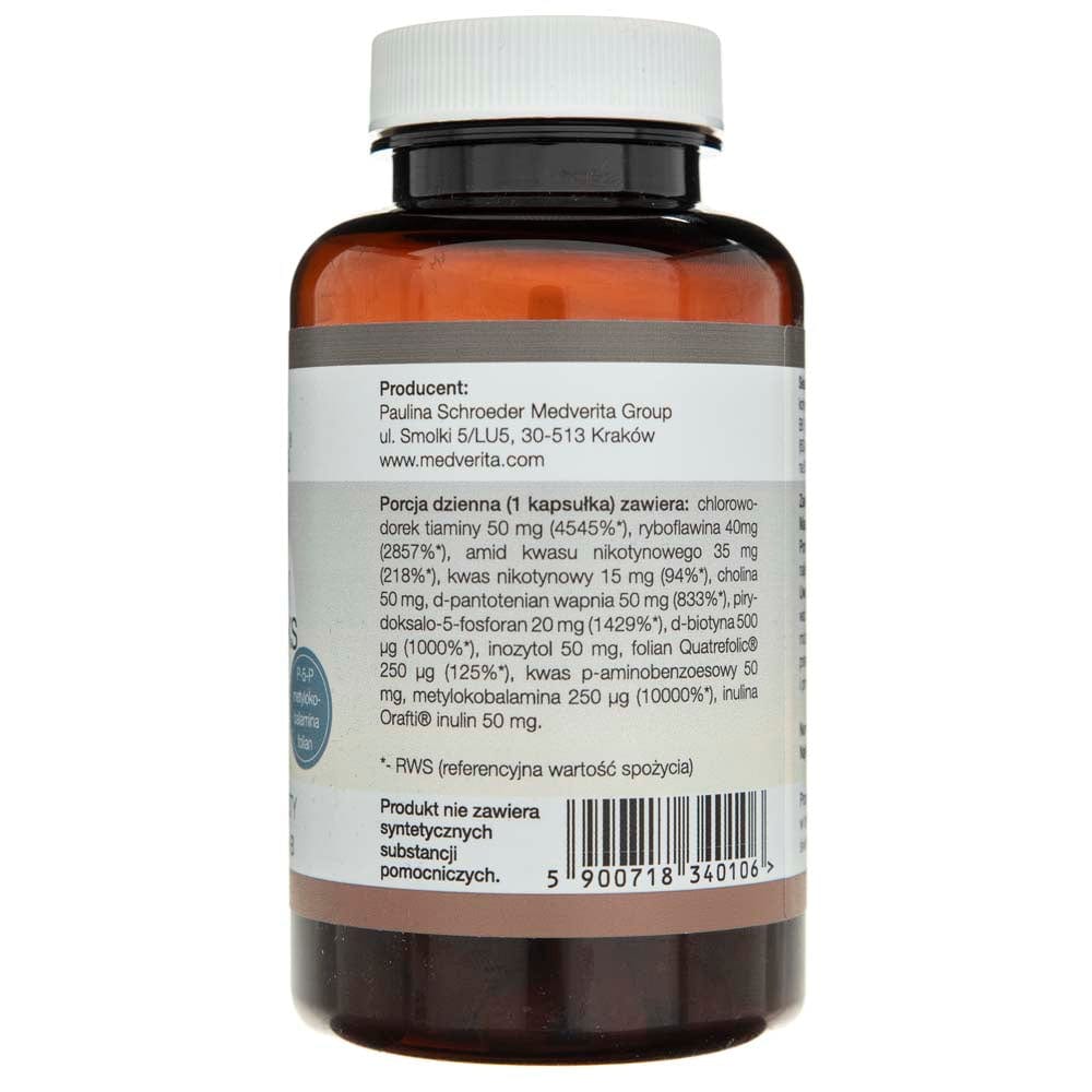 Medverita B-50 Methylated B-complex - 120 Capsules