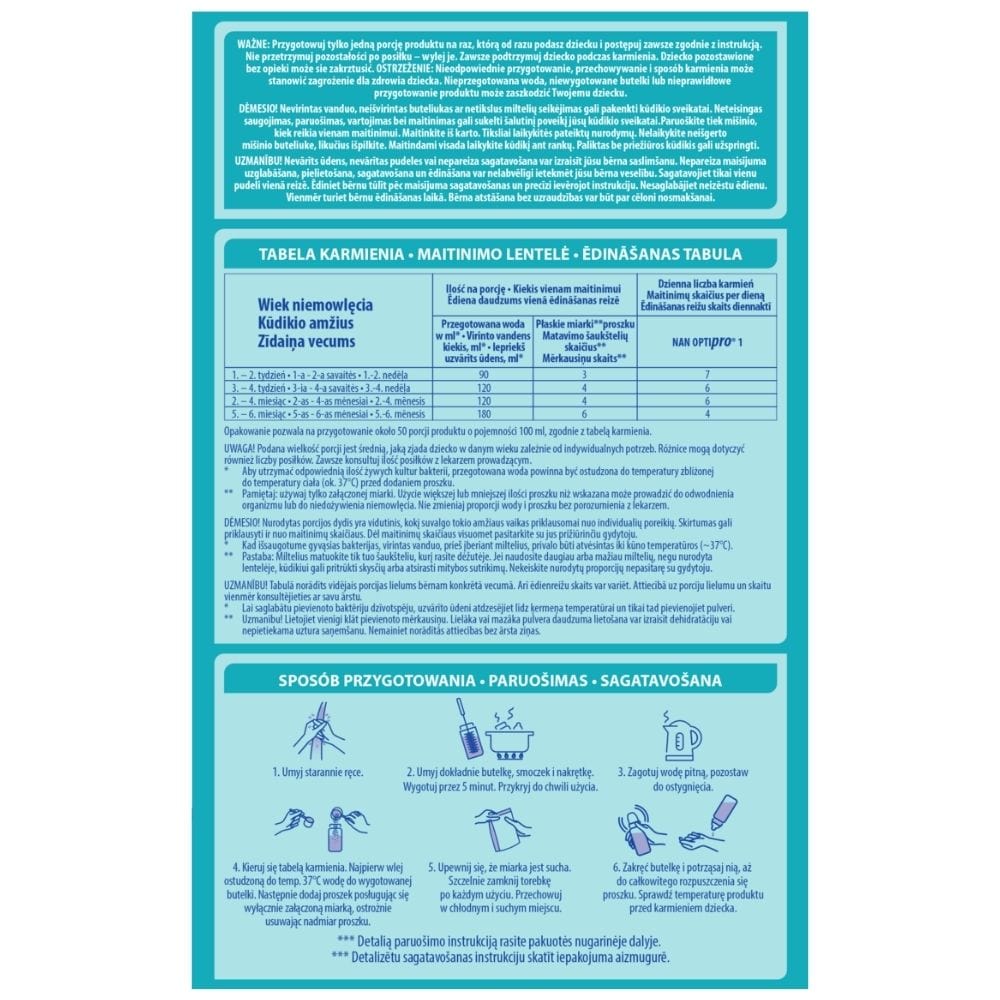 Nestle NAN OPTIpro 1, Infant Formula for Babies from Birth - 650 g
