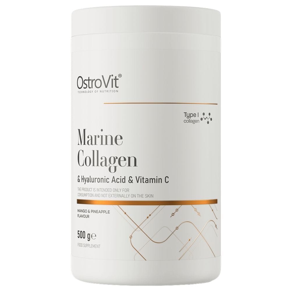 OstroVit Marine Collagen & Hyaluronic Acid & Vitamin C, Mango-Pineapple - 500 g