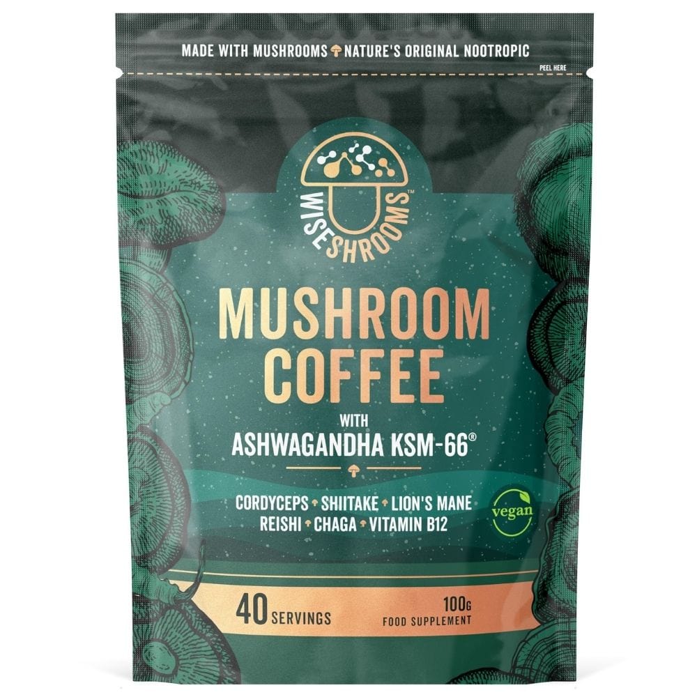 Wiseshrooms Mushroom Coffee with Ashwagandha KSM-66 - 100 g