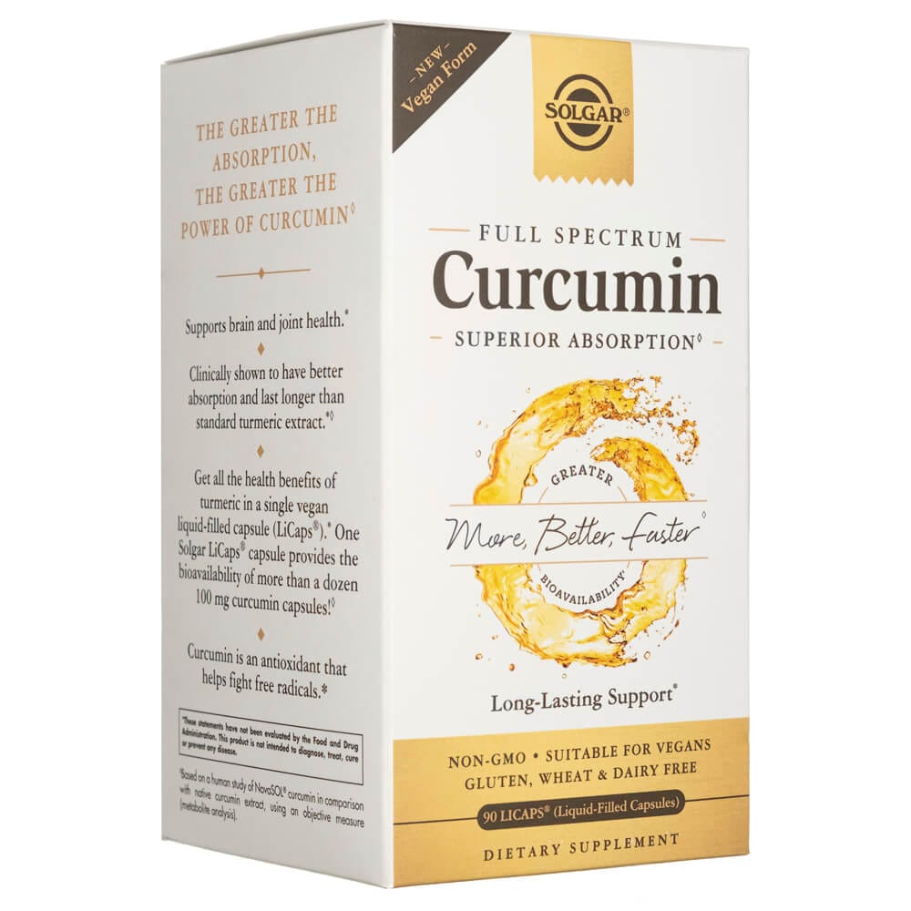 Solgar Full Spcetrum Curcumin Liquid Extract - 90 Softgels