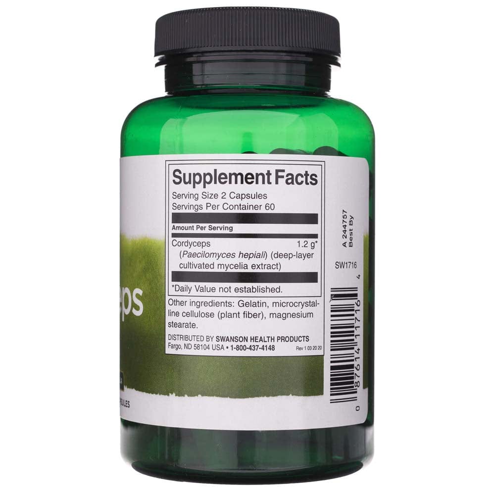 Swanson Cordyceps 600 mg - 120 Capsules