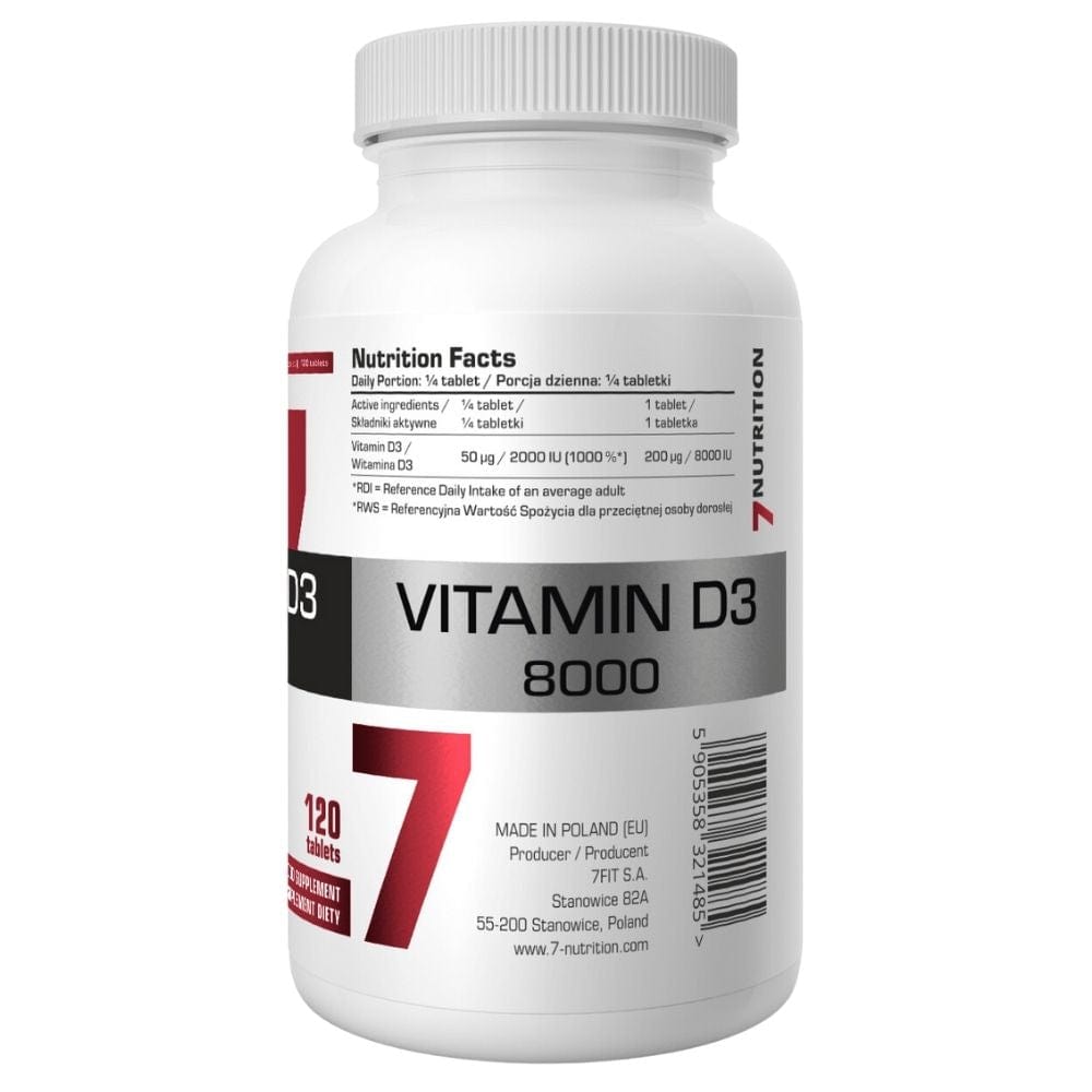 7Nutrition Vitamin D3 8000 - 120 Tablets