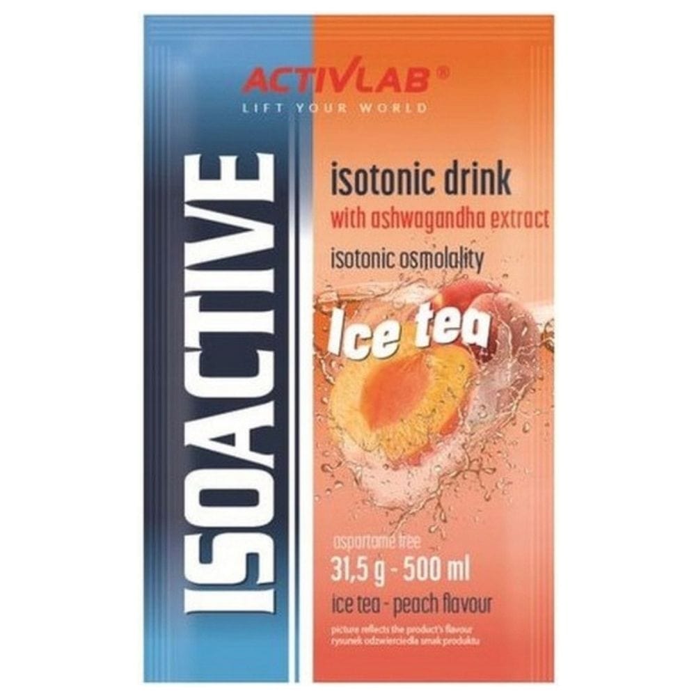 Activlab Isoactive Isotonic with Ashwagandha, Peach Iced Tea - 20 Sachets