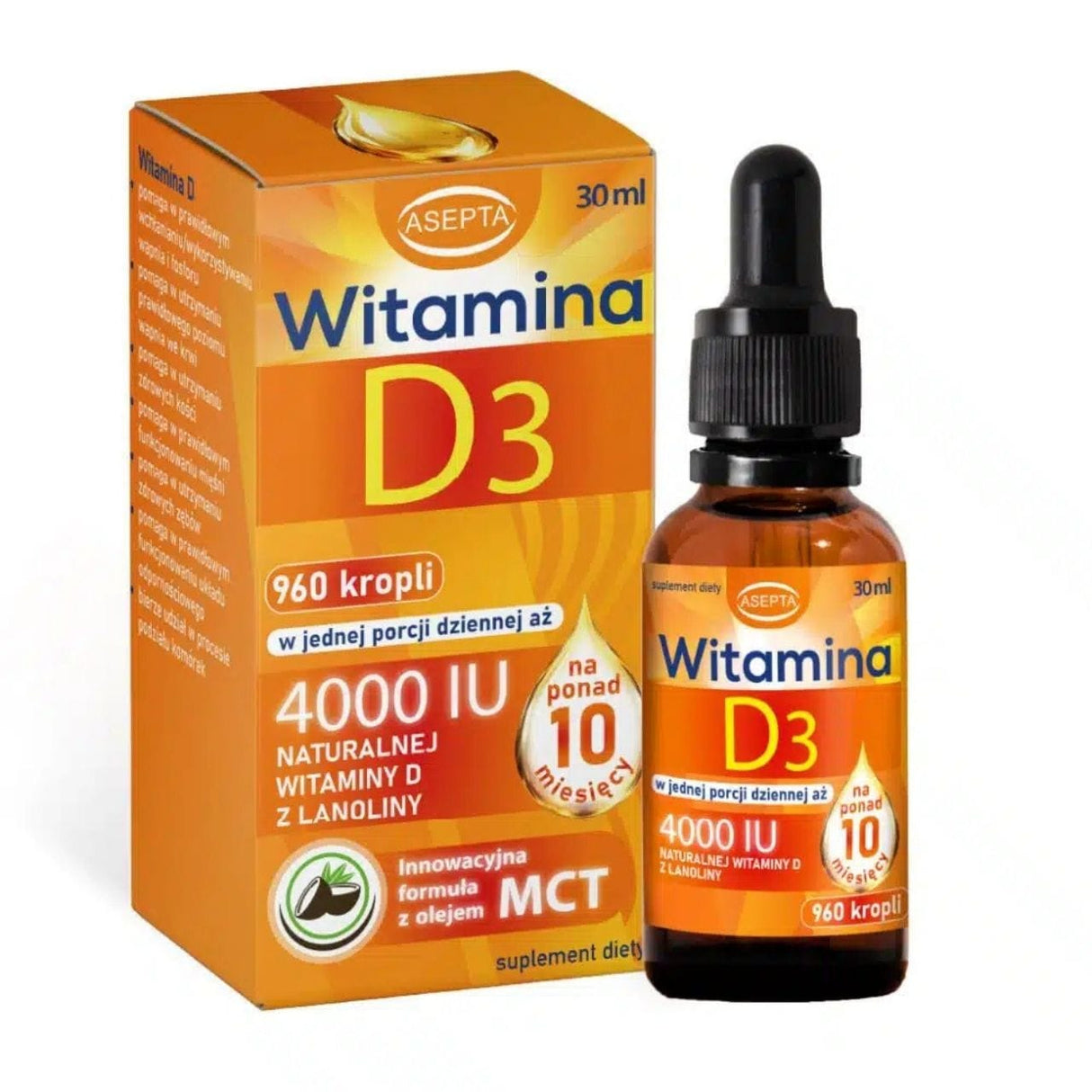 Asepta Vitamin D3 with MCT Oil - 30 ml
