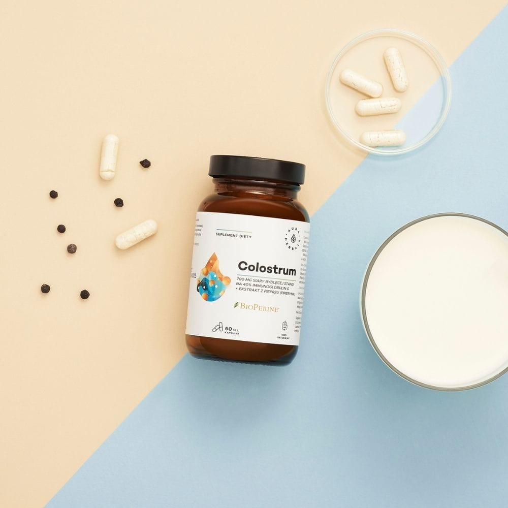 Aura Herbals Colostrum 700 mg + BioPerine® - 60 Capsules