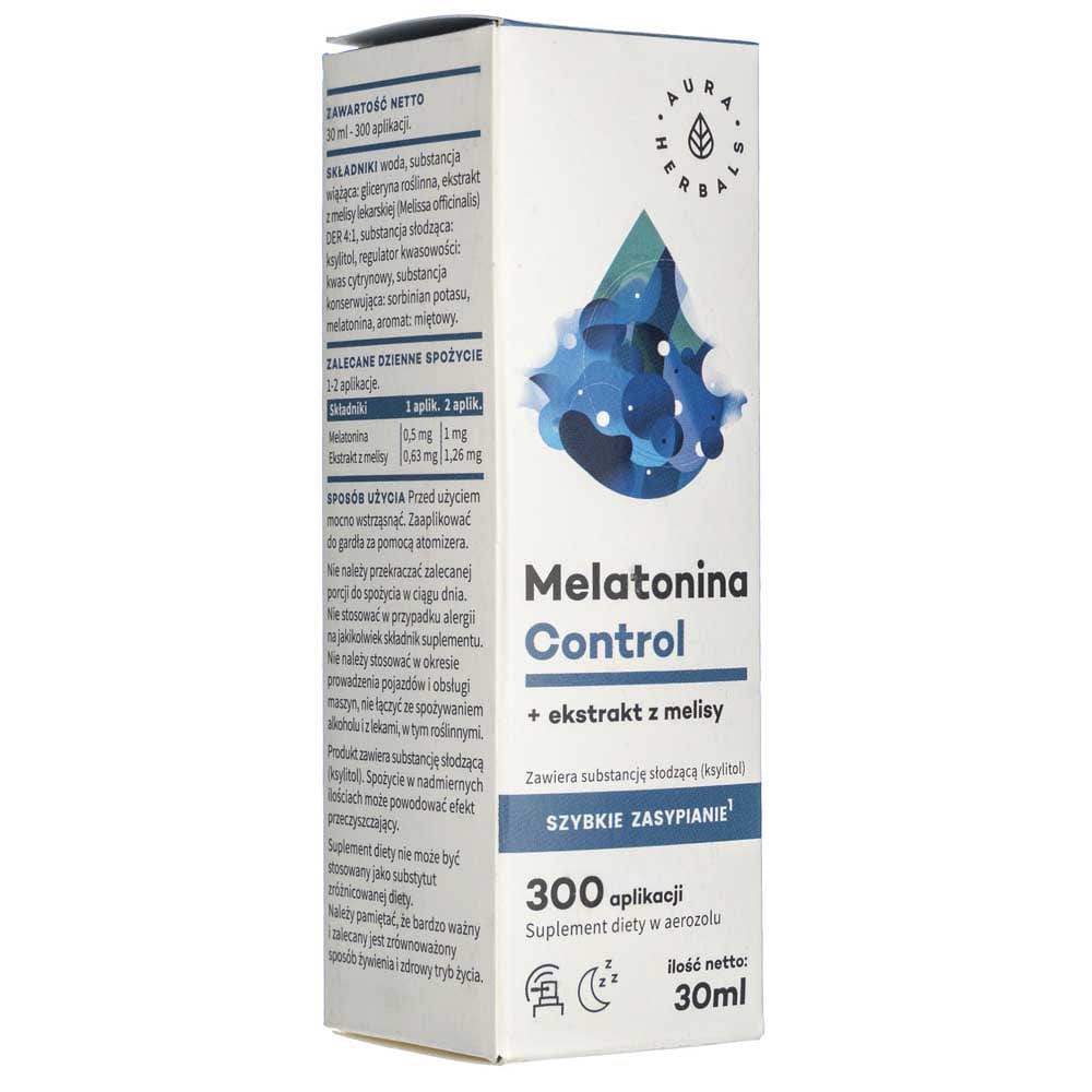 Aura Herbals Melatonin Control + Lemon Balm Extract - 30 ml