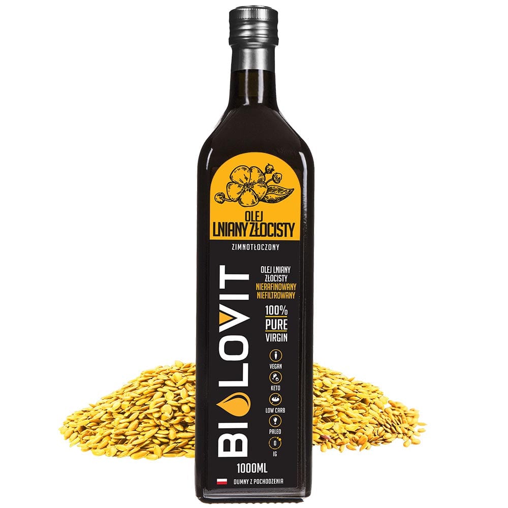 Bilovit Golden Flaxseed Oil Cold Pressed - 1000 ml