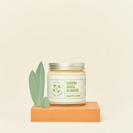 Cztery Szpaki Hemp Eucalyptus and Sage Massage Candle - 120 ml