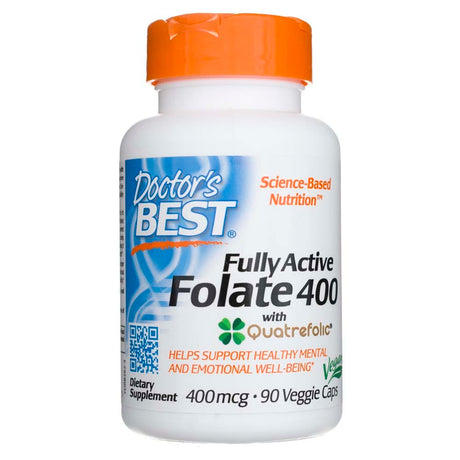 Doctor's Best Fully Active Folate 400 with Quatrefolic - 90 Veg Capsules