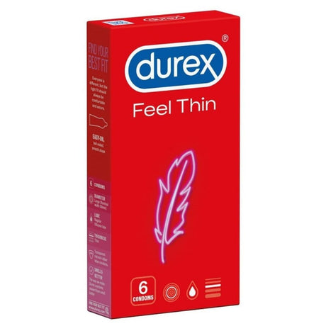 Durex Feel Ultra Thin Condoms - 6 Condoms