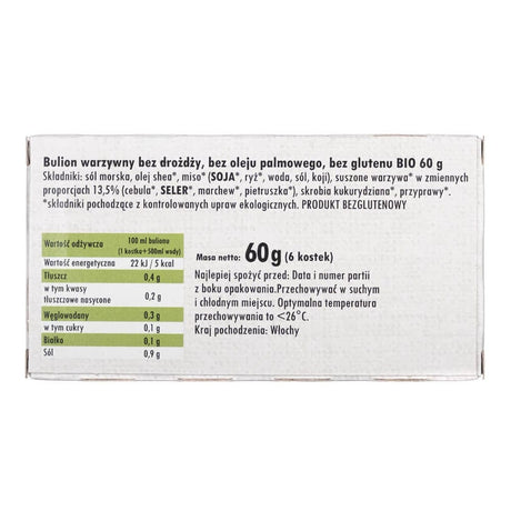 EkoWital Organic Vegetable Stock Cubes - 60 g