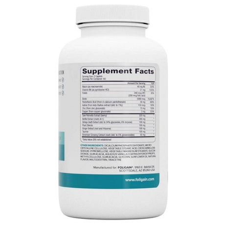Foligain Hair, Skin & Nails Supplement - 120 Tablets