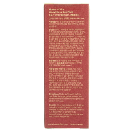 House Of Hur Weightless Sun Fluid SPF50+ - 50 ml