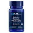 Life Extension BioActive Folate & Vitamin B12  - 90 Veg Capsules