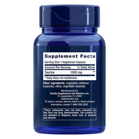 Life Extension Taurine 1000 mg - 90 Capsules