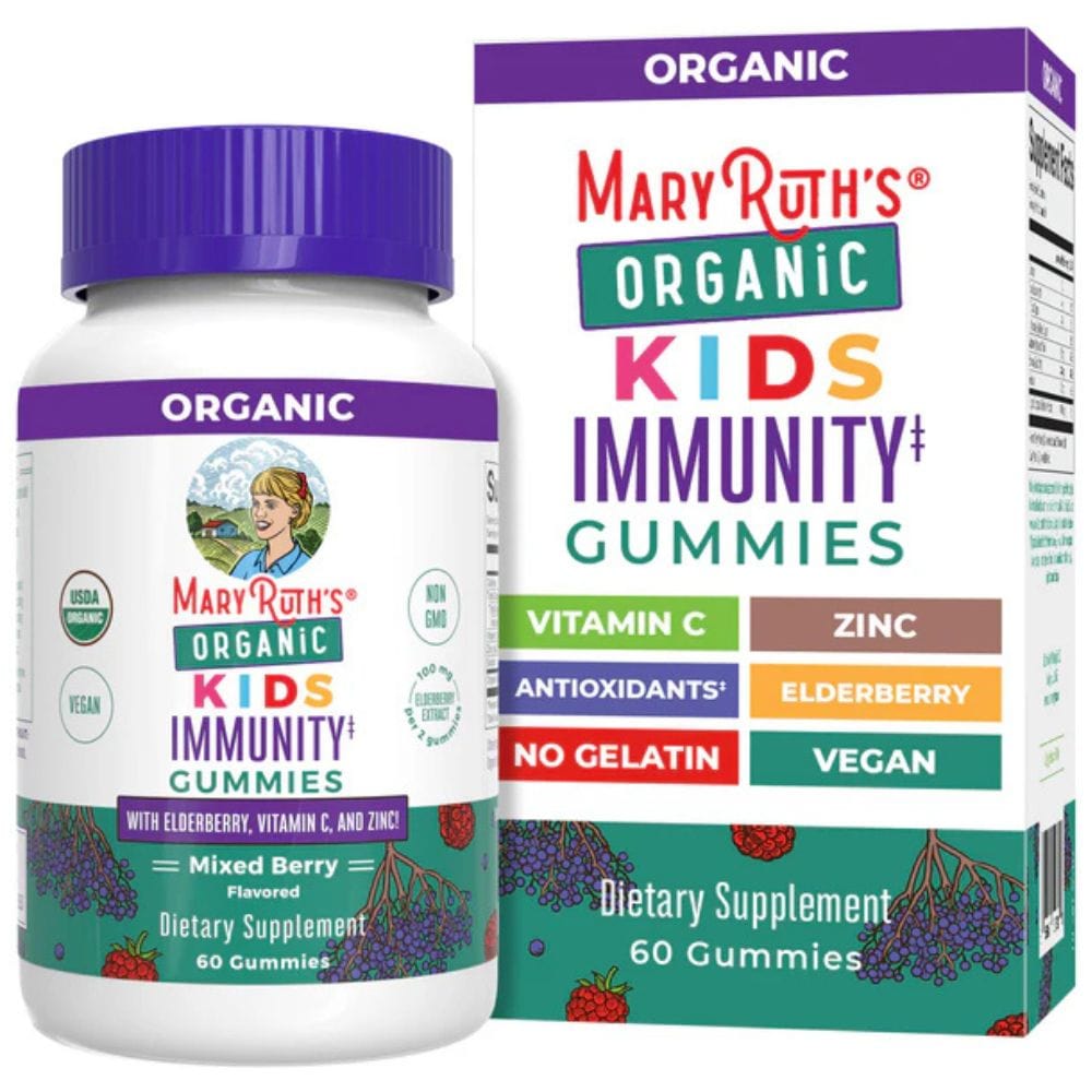 MaryRuth's Organic Kids Immunity, Berry Mix - 60 Gummies