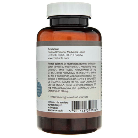 Medverita B-50 Methylated B-complex - 120 Capsules