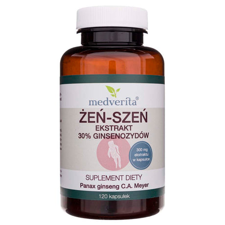 Medverita Ginseng Extract 30% Ginsenosides - 120 Capsules