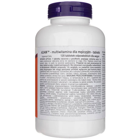 Now Foods ADAM Men's Multiple Vitamin - 120 Tablets