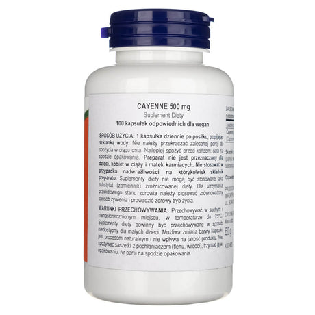 Now Foods Cayenne 500 mg - 100 Veg Capsules