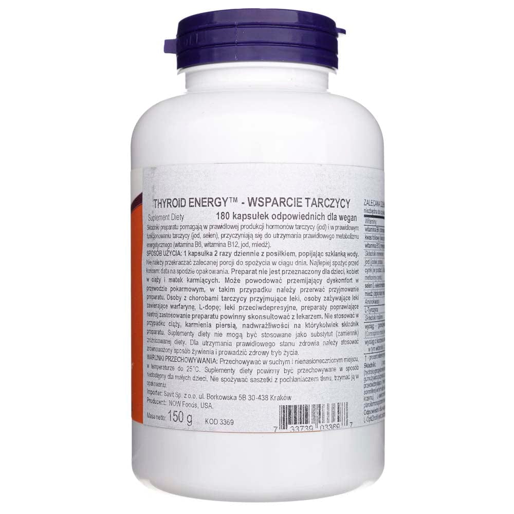 Now Foods Thyroid Energy - 180 Veg Capsules