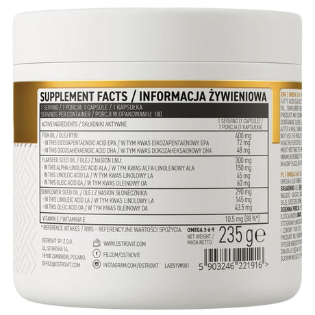 Ostrovit Omega 3-6-9 - 180 Capsules