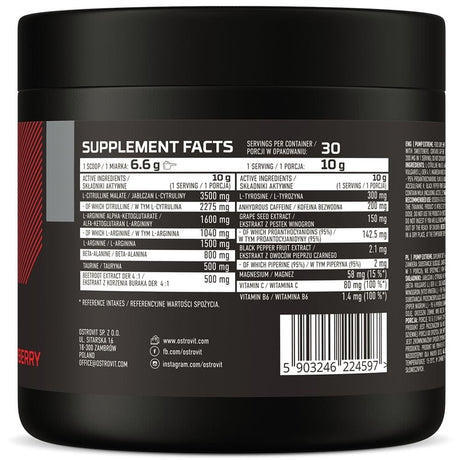 OstroVit Pump Extreme, Strawberry - 300 g