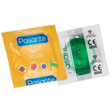 Pasante Taste Flavored Condoms - 12 Pieces