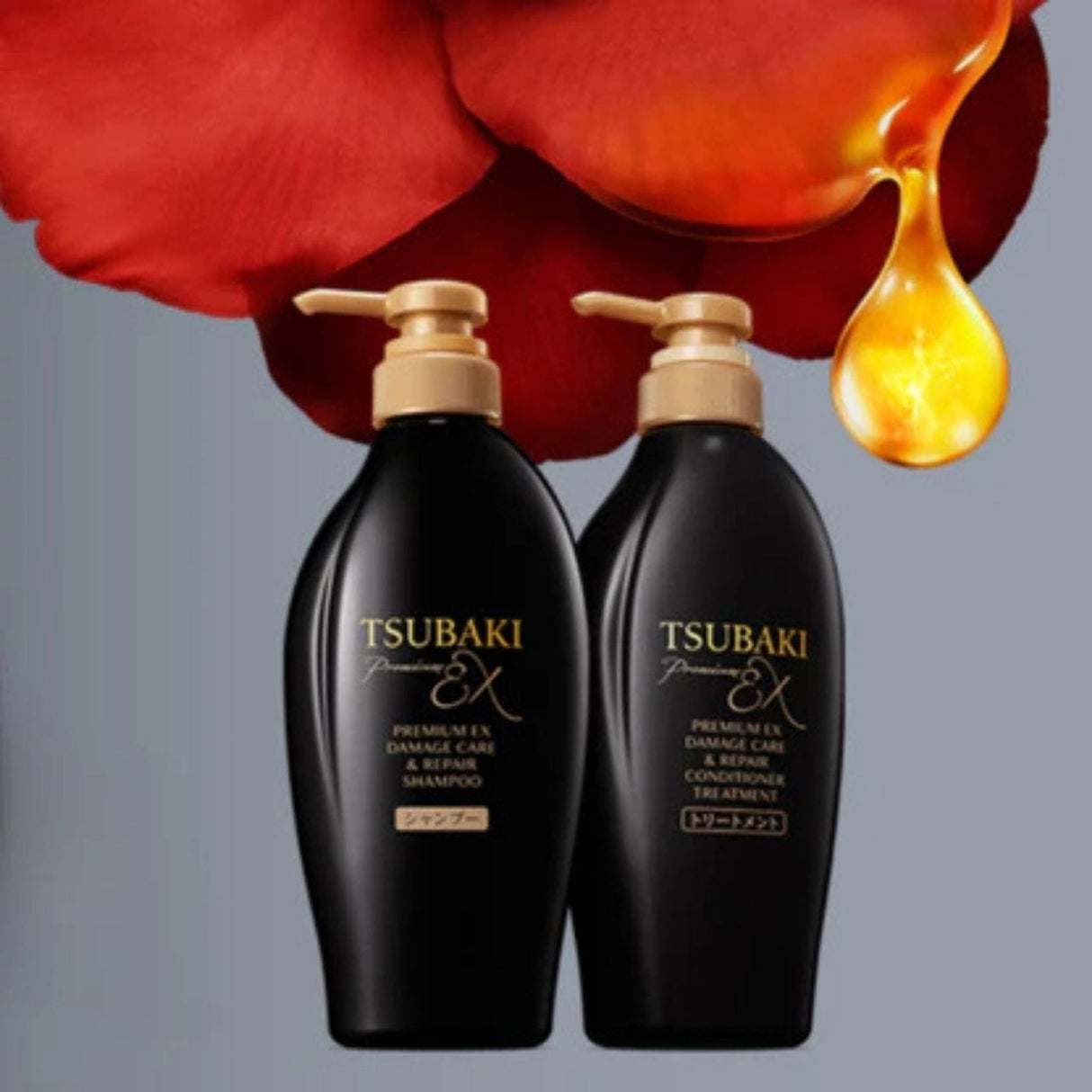 Shiseido Tsubaki Premium EX Damage Care Set (Shampoo and Conditioner) - 2 x 400 ml