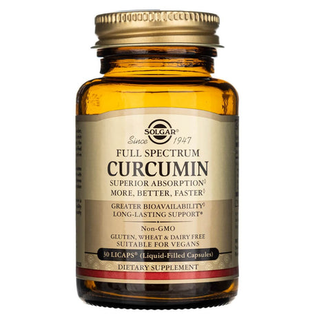 Solgar Full Spcetrum Curcumin Liquid Extract - 30 Softgels