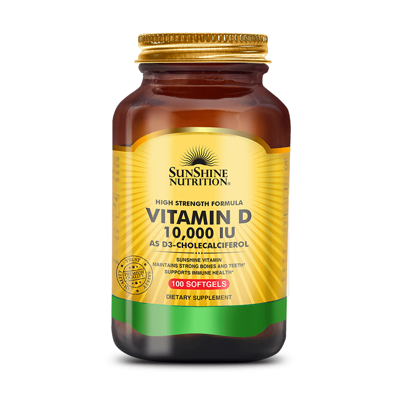 SunShine Nutrition Vitamin D3 10000 IU - 100 Softgels