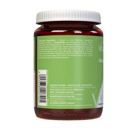 Vitaler's Ginkgo Biloba 120 mg - 60 Capsules