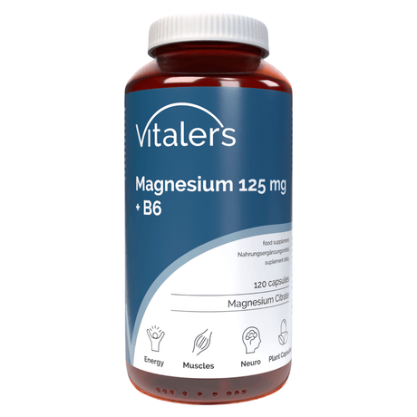 Vitaler's Magnesium 125 mg + Vitamin B6 6 mg - 120 Capsules