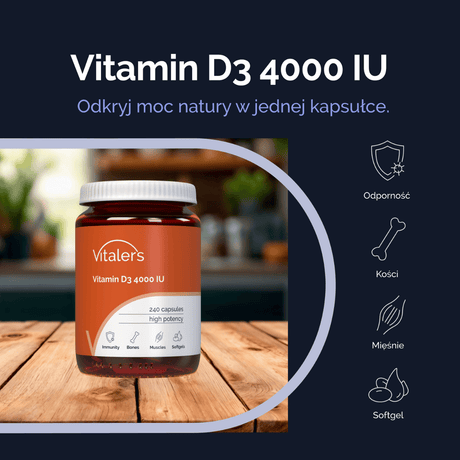 Vitaler's Vitamin D3 4000 IU - 240 Capsules