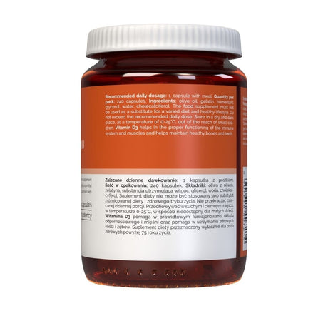 Vitaler's Vitamin D3 4000 IU - 240 Capsules