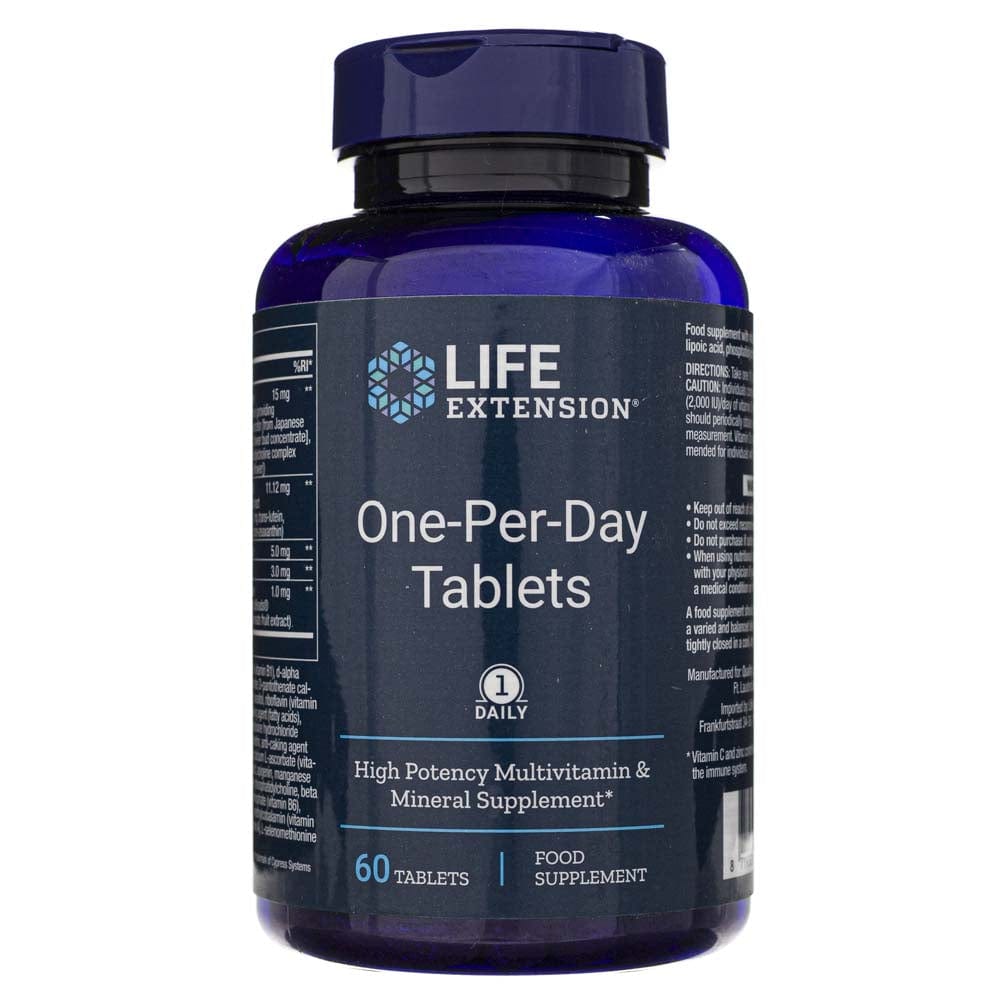 Life Extension One-Per-Day Tablets (Multivitamin )  - 60 Tablets