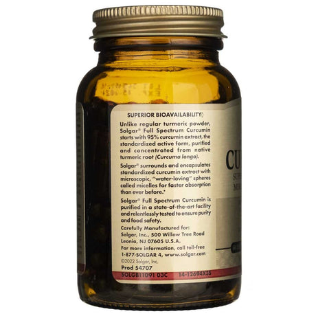 Solgar Full Spcetrum Curcumin Liquid Extract - 60 Softgels